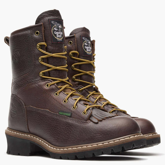 Georgia Men's High Heel Logger Steel Toe Waterproof EH G7313